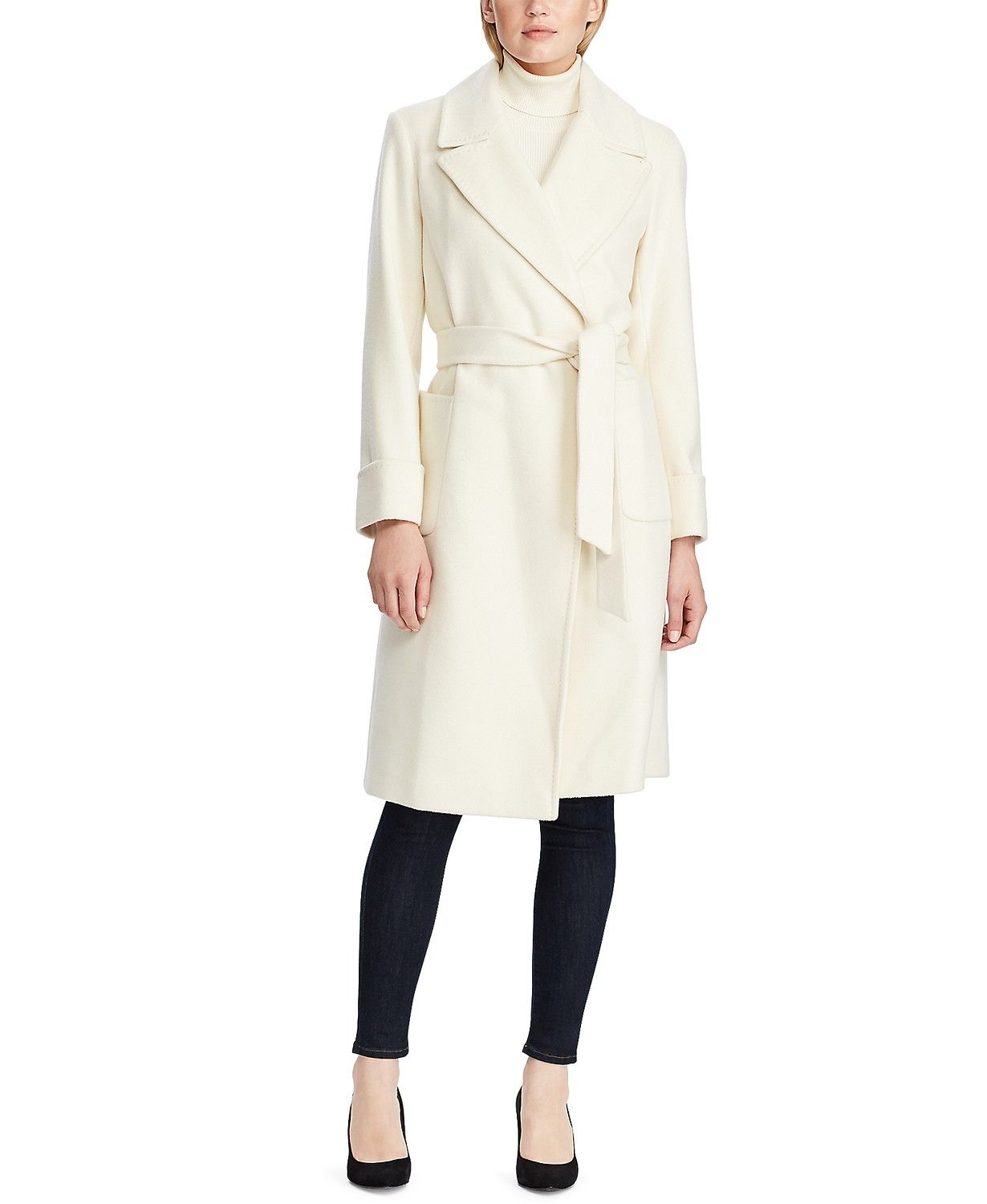 Lauren Ralph Lauren Women's Wool-Blend Wrap Coat & Reviews - Coats & Jackets - Women - Macy's | Macys (US)