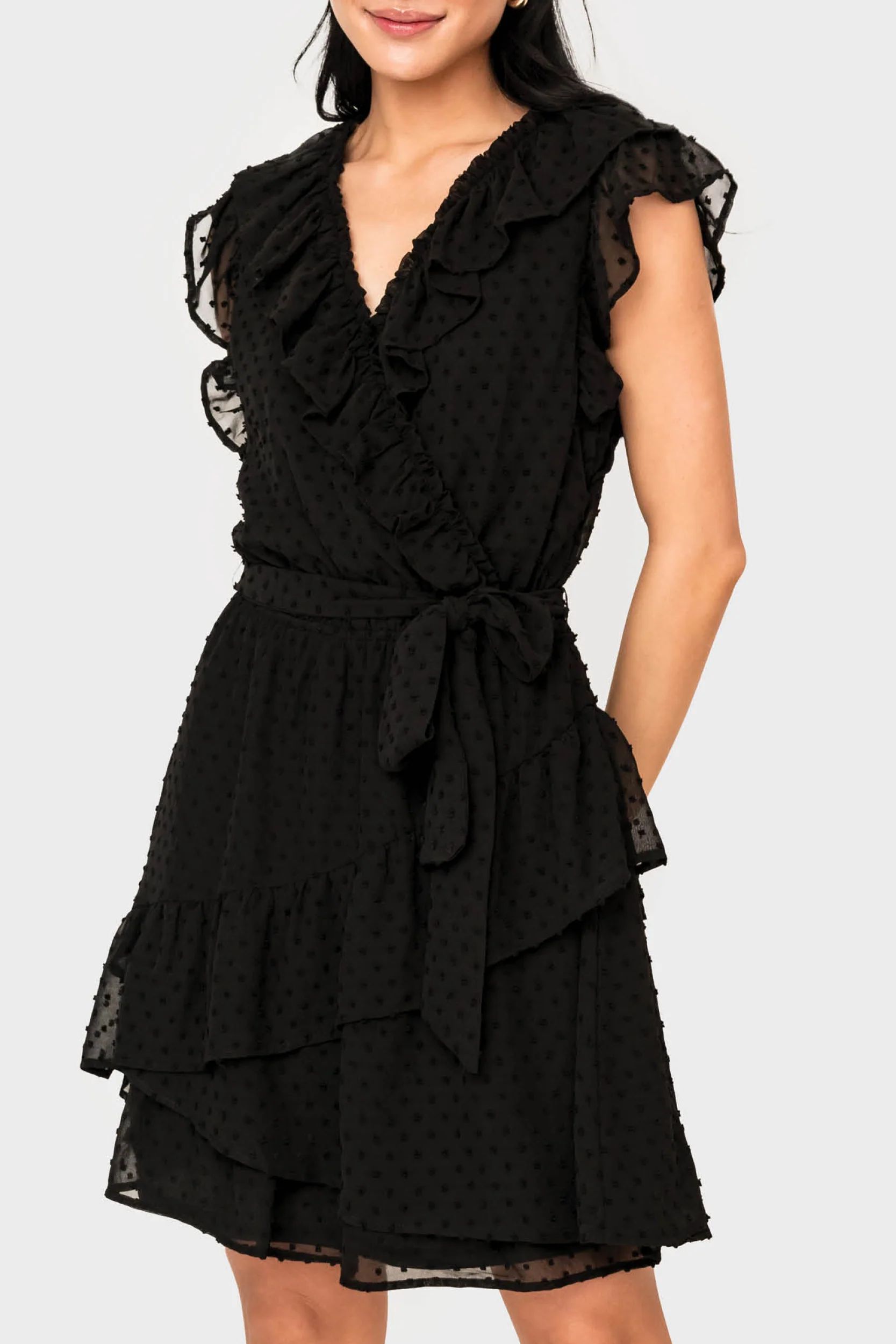 Ruffles for Days Wrap Dress with Belt | Gibson