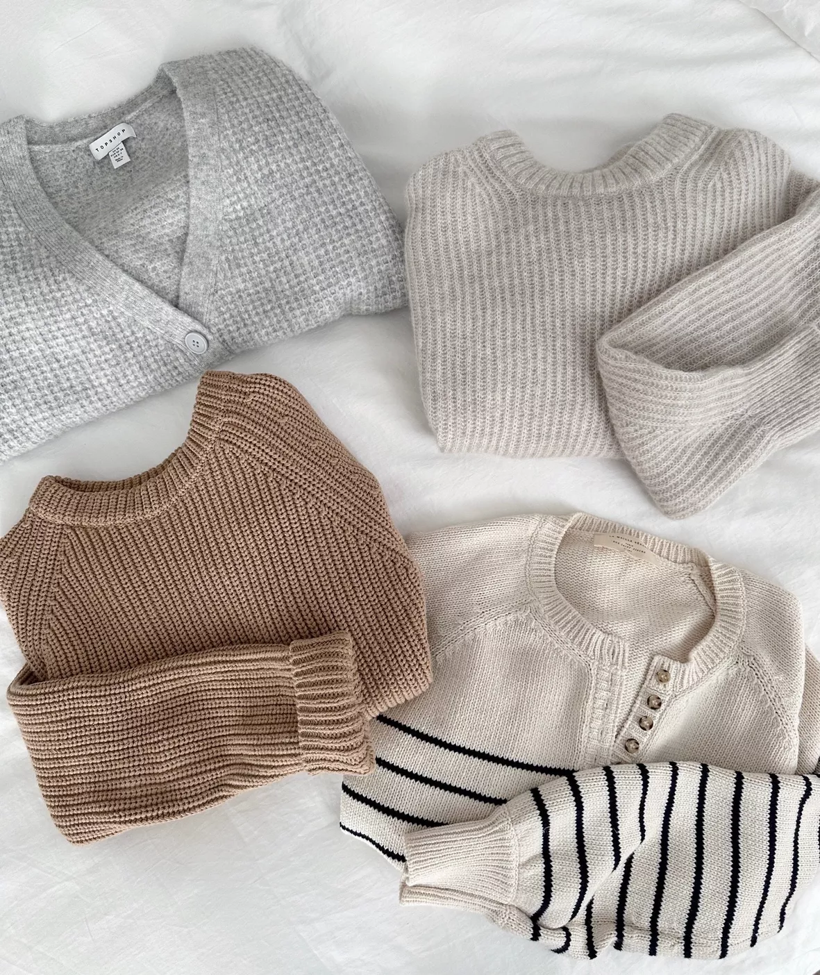 Cable-Knit V-Neck Crop Sweater curated on LTK