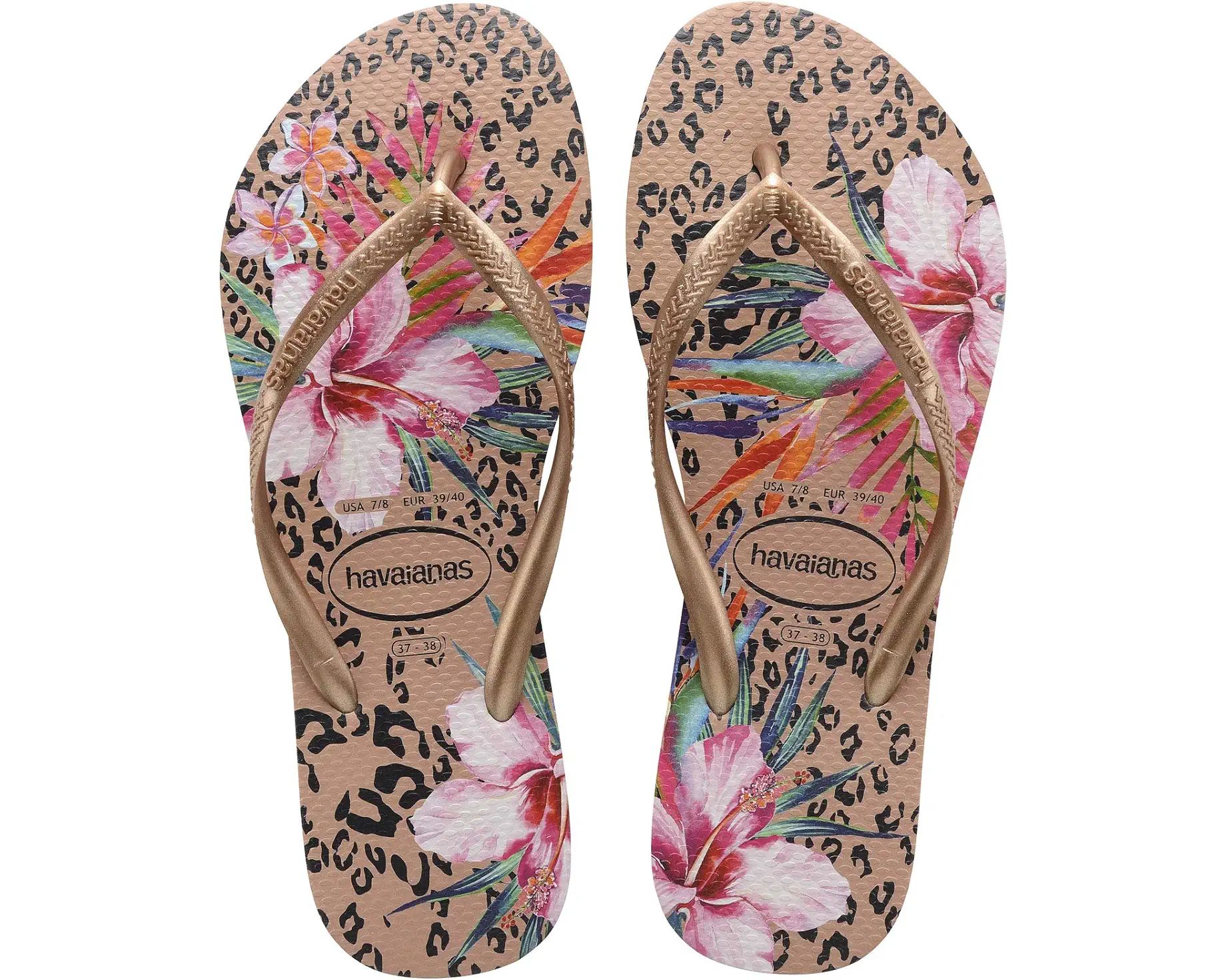 Havaianas Slim Animal Floral Flip Flop Sandal | Zappos