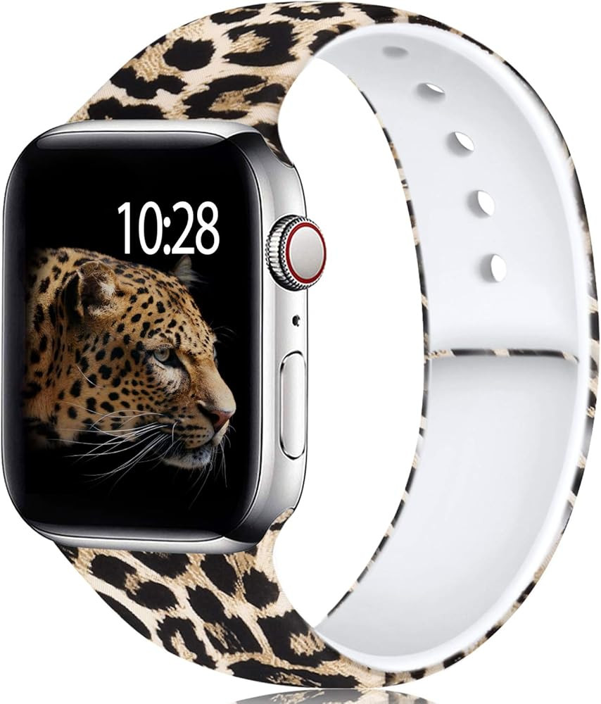 Compatible with Apple Watch Band 40mm 38mm 44mm 42mm for Women Men, Elegant Pattern Soft Silicone... | Amazon (US)