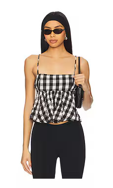 Free People Mia Plaid Tank in Black Combo from Revolve.com | Revolve Clothing (Global)