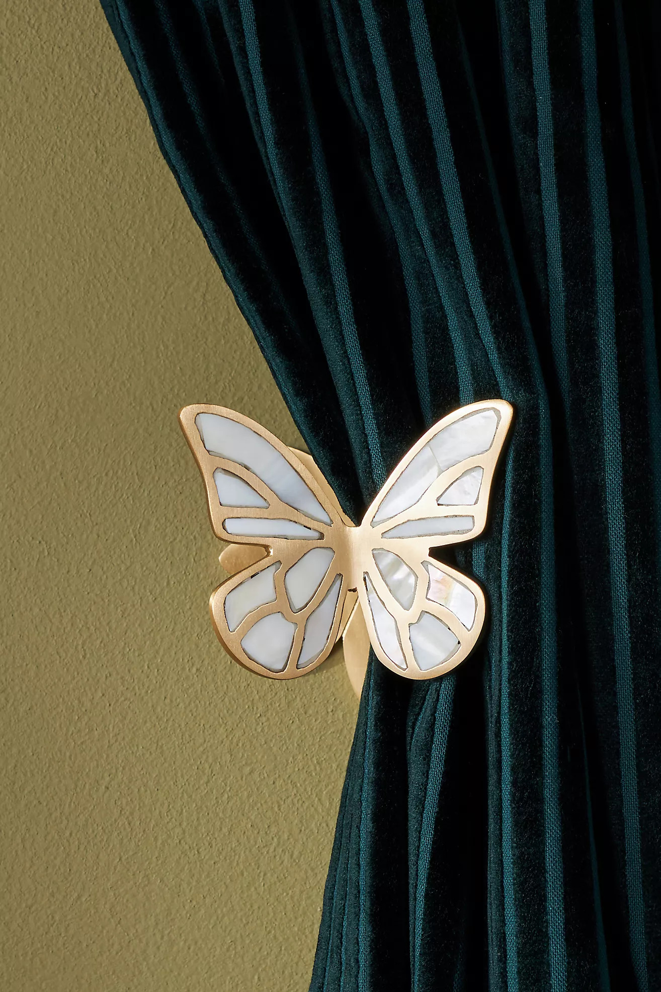 Delia Mother-of-Pearl Butterfly Tieback | Anthropologie (US)