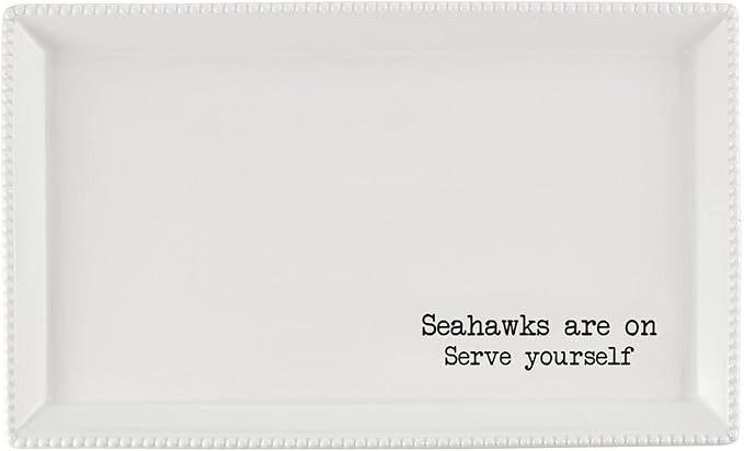 47th & Main Football Themed Ceramic Serveware, Platter, Seahawks Are On | Amazon (US)