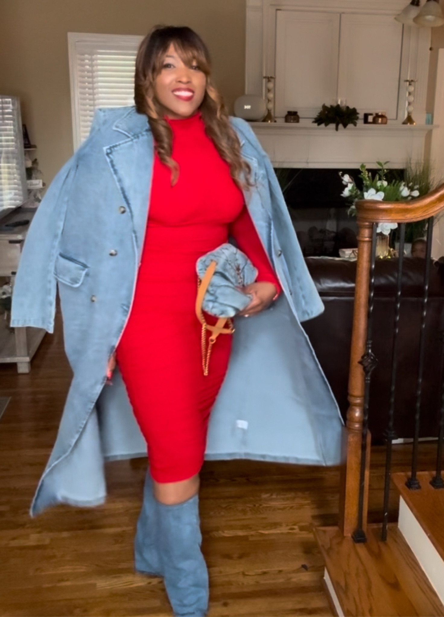 V~day Inspo! Sz L in both dress as well as jacket. Sz 9.5 in boots

#LTKStyleTip #LTKMidsize #LTKMostLoved