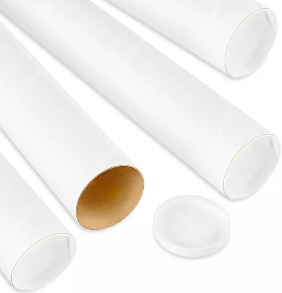 Generic Mailing Tubes, 3x36 inches, White, Pack of 4, 4WT36x3 | Amazon (US)