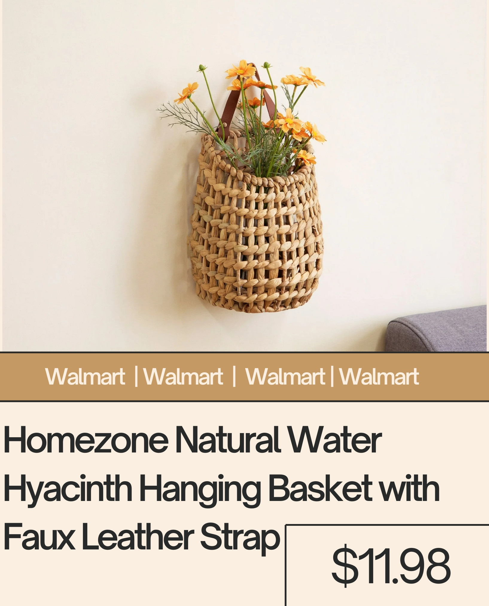 Chic & Functional Hanging Storage! 🌿🧺

This Homezone Natural Water Hyacinth Hanging Basket is the perfect mix of rustic charm and practicality! The woven water hyacinth texture brings a warm, natural touch to any space, while the faux leather strap adds a stylish contrast. Use it for organizing mail, storing small essentials, or even displaying faux greenery for an effortless farmhouse look!

#LTKHome #LTKMostLoved #LTKFindsUnder50