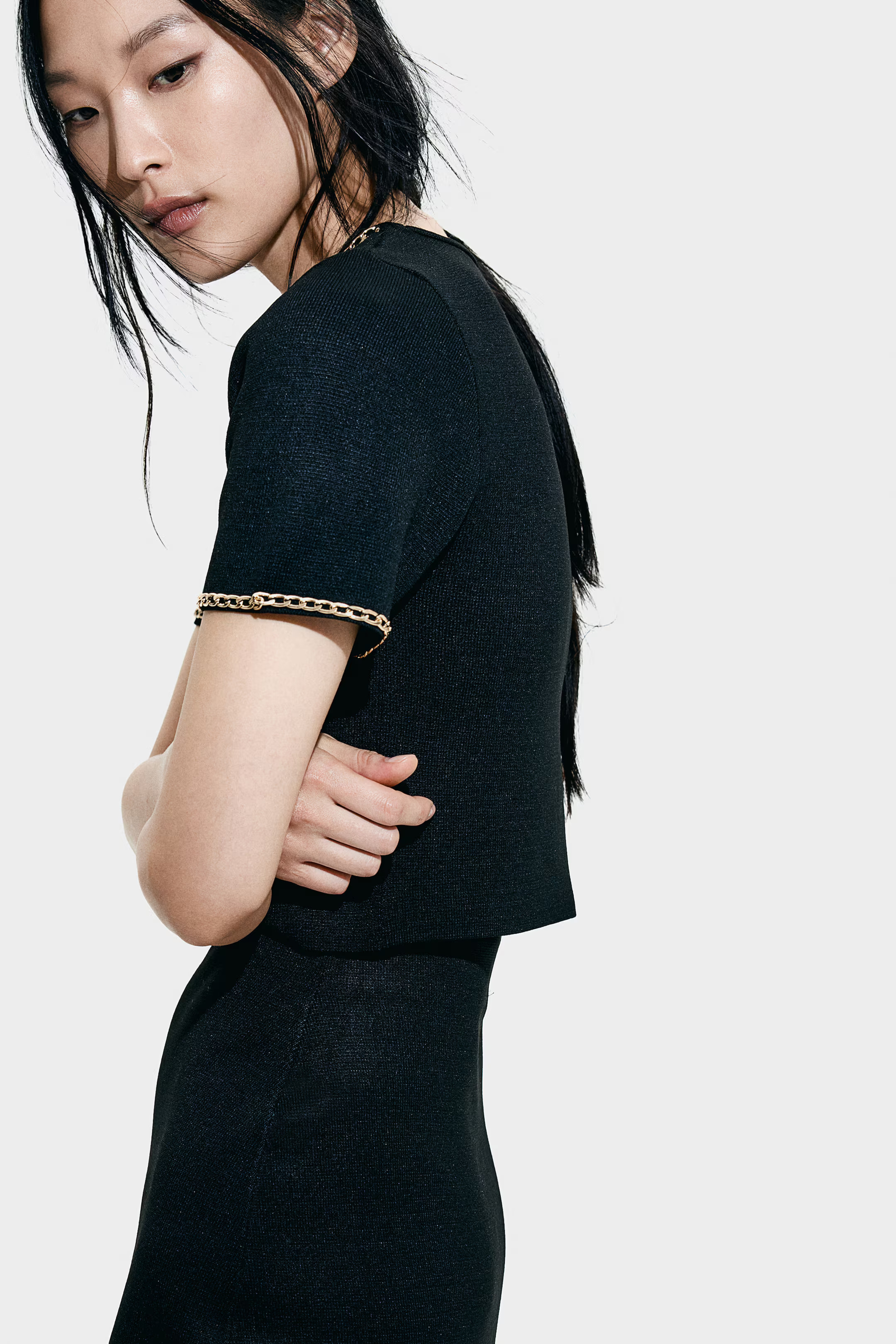 Chain-detail knitted top | H&M (UK, MY, IN, SG, PH, TW, HK)