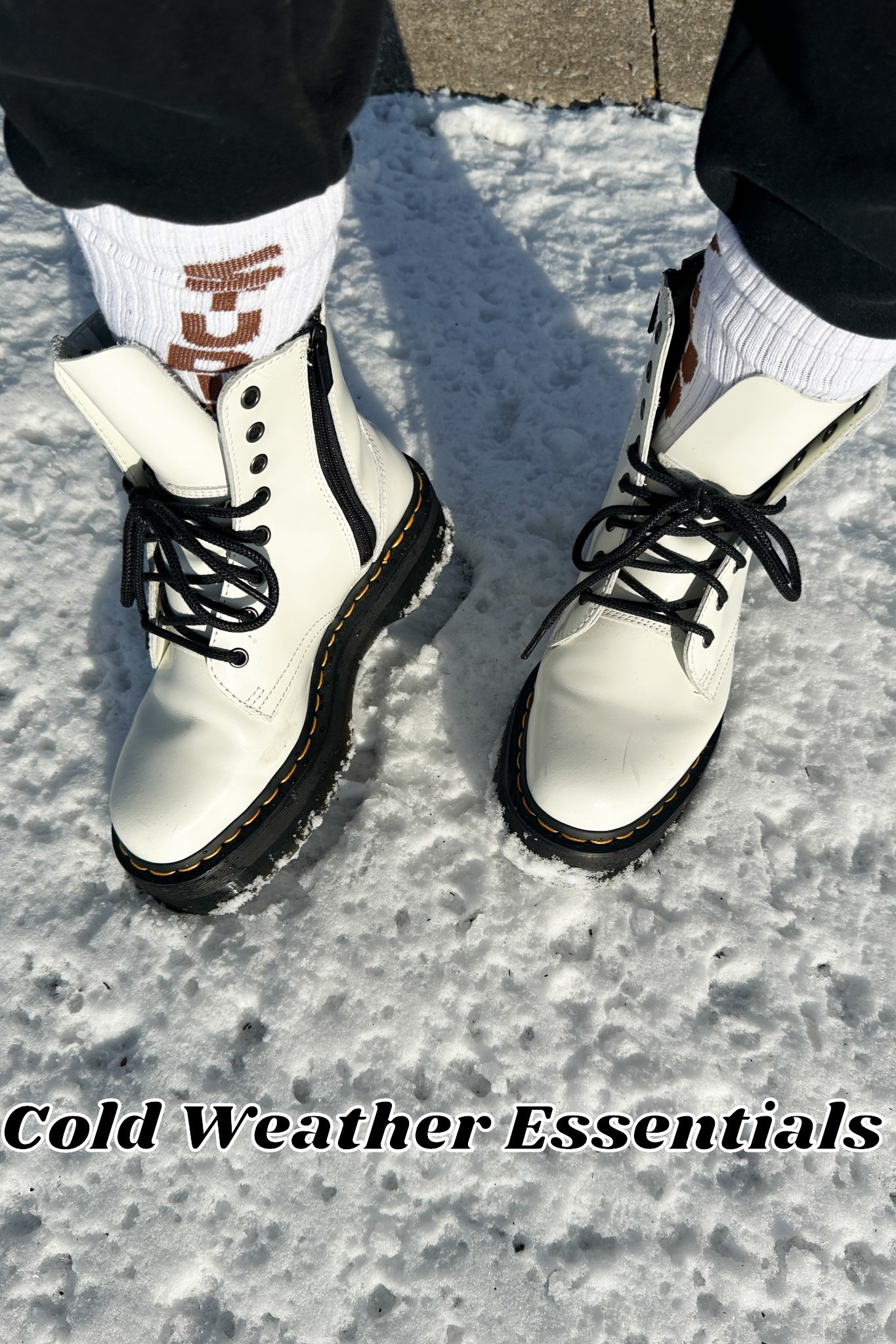 It finally snowed here in DE but I’m not a fan of snow boots! So thick socks and platform Dr. Martens it is for me ❄️ 

#LTKdayinmylife