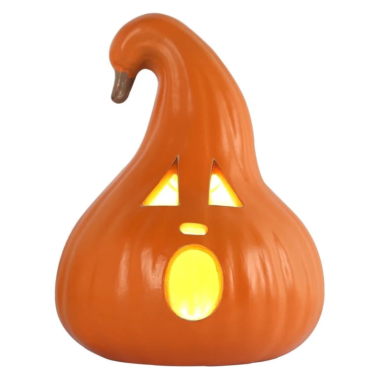 12 Inch Light Up Jack-O'-Lantern - Halloween Pumpkin Lights - Indoor/Outdoor Decoration for Party... | Walmart (US)
