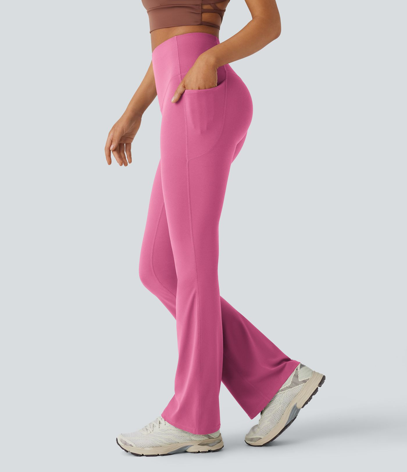 Women’s Halara UltraSculpt™ High Waisted Tummy Control Pocket Shaping Yoga Bootcut Leggings -... | HALARA