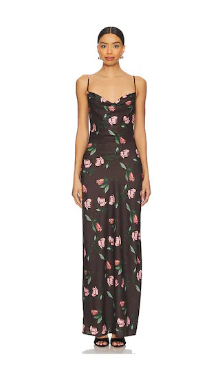 MORE TO COME Desiree Maxi Dress in Brown. - size S | Revolve Clothing (Global)