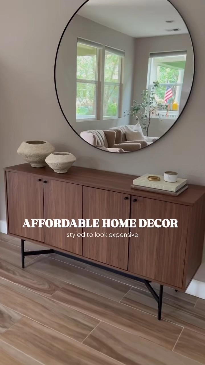 A design tip to elevate your home:

Focus on scale - use oversized items. This $150 IKEA mirror is so good! It's the Lindbyn and it really elevates the room.

Bring in texture, organic, or found pieces.

We love these paper mache vases that add an earthy element

Add books to create different elevations
and interest to the space

Layer!! Add candles, ornante objects, picture frames, etc to create more height

Find a beautiful console that doubles as a functional piece for your family - this one is under $300!

#affordablehomedecor #homestyling #console #interiorstyling #stylingtips #furnituredesign

#LTKHome #LTKStyleTip