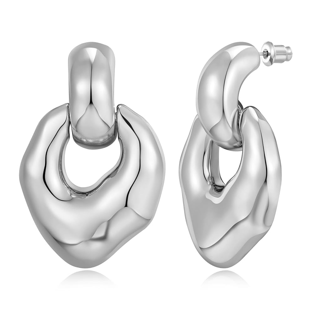 Gold Silver Hoop Dangle Earrings For Women Statement Retro Earrings Multiple Styles Jewelry for B... | Amazon (US)