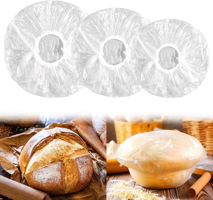 100PCS Bowl Covers for Bread Proofing, Reusable Elastic Sourdough Bread Baking Supplies, Plastic ... | Amazon (US)