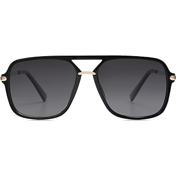 SOJOS Sunglasses for Women & Men, Square, Retro, Polarized Lens, Trendy Aviator, 90s Shades | Amazon (US)