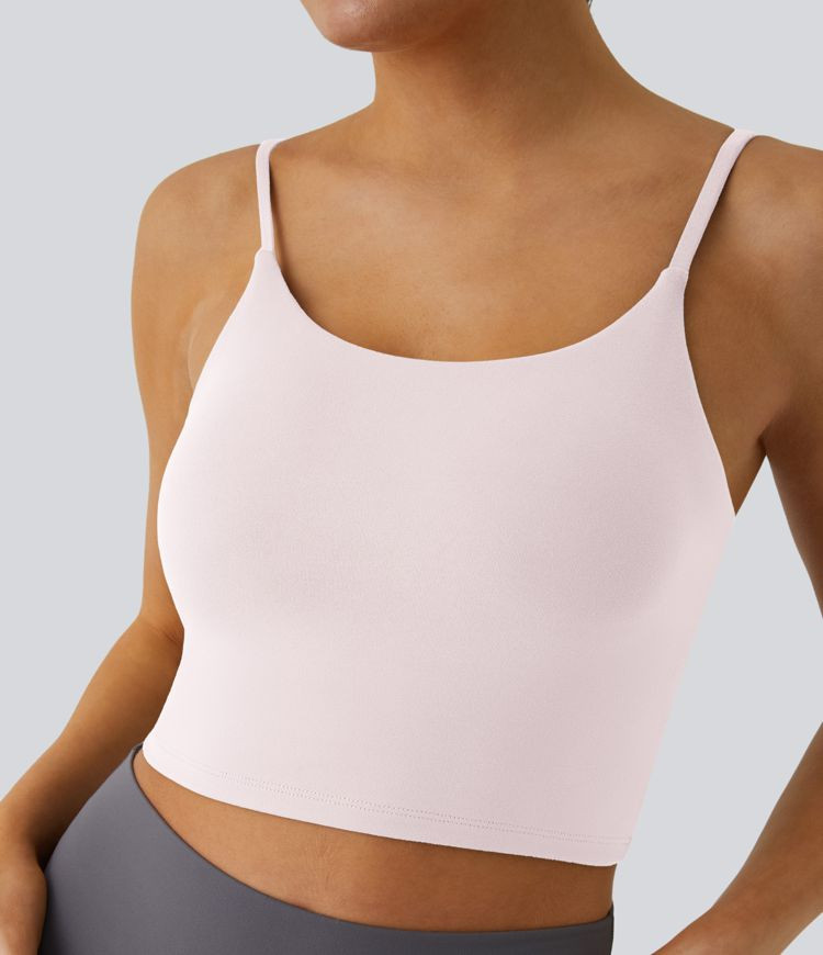 Women’s Basic Padded Workout Cropped Tank Top A-C Cups - Halara | HALARA