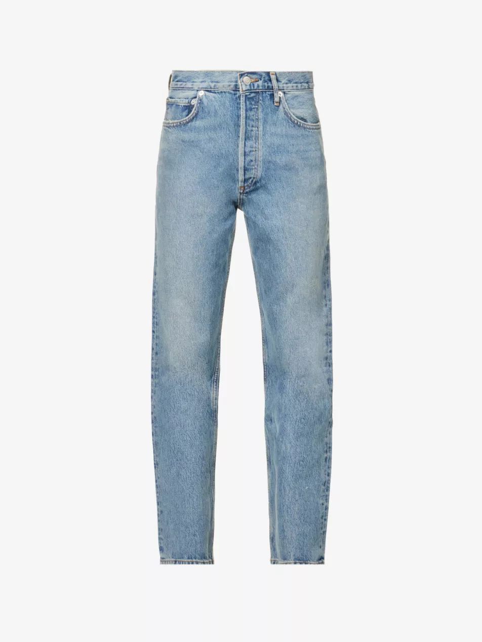 90s Pinch Waist straight-leg high-rise organic denim jeans | Selfridges