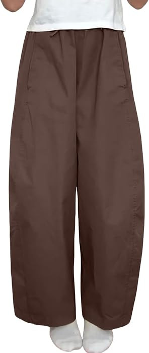 Women's Barrel Pants Wide Leg Balloon Pant Vacation Harem Trousers | Amazon (US)