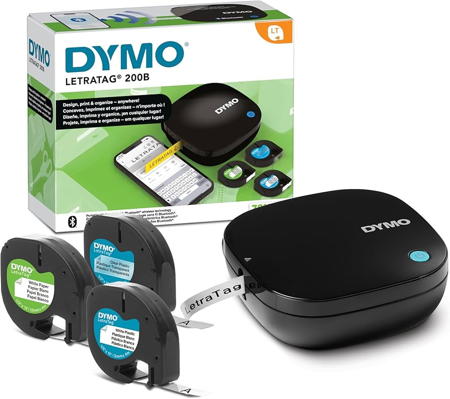 DYMO LetraTag 200B Bluetooth Compact Label Maker, Value Pack, Wireless Connection to iOS and Andr... | Amazon (US)