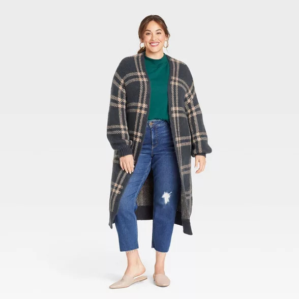 Women's Plus Size Button-Down Cardigan - Ava & Viv™ | Target