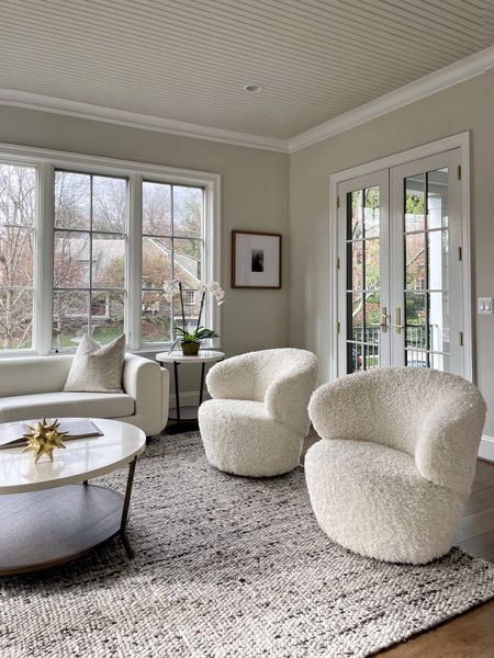 Indulge in the timeless elegance of this luxury living room. The pure white furniture sets a tranquil ambiance, while the inviting fluffy chairs and a sleek coffee table provide the perfect sanctuary for relaxation and introspection. Allow yourself to be enveloped by the soothing atmosphere and experience true bliss in every detail. ✨💤 #LuxuryLiving #TimelessElegance #UltimateRelaxation

#LTKFind #LTKfamily #LTKhome