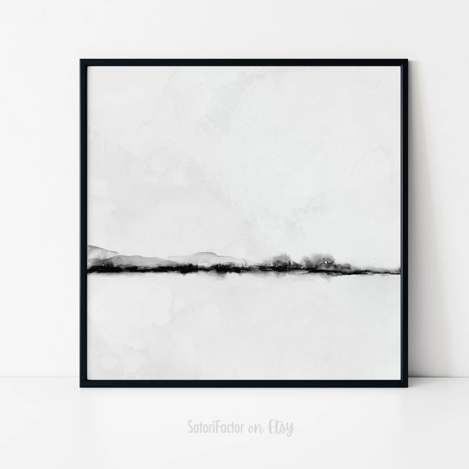 Minimal Landscape Print, Black and White Abstract Art Download, Minimalist Landscape Wall Art, La... | Etsy (US)