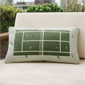Outdoor Tennis Scene Pillow | West Elm (US)