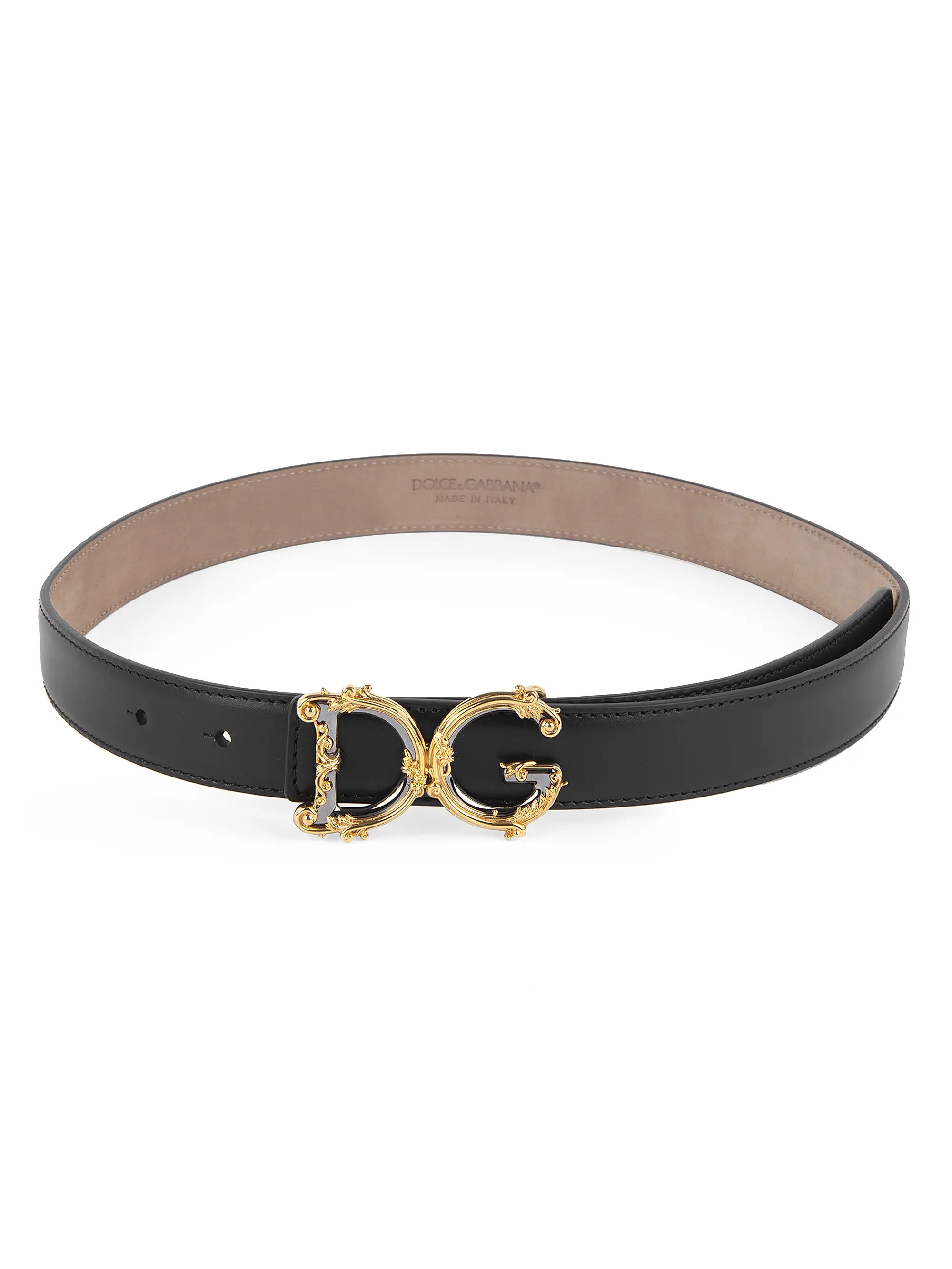 Baroque Logo Leather Belt | Saks Fifth Avenue