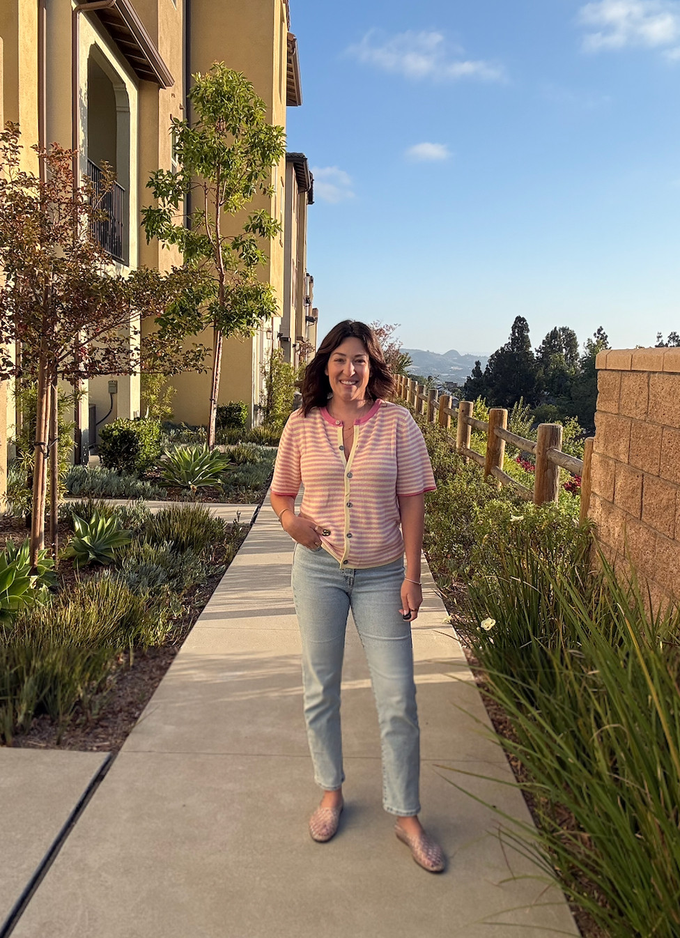 These are the jeans I reach for- they're my favorite! I own this sweater in two different colorways and this one is my favorite- butter yellow and pink? Yes please! 

 #LTKgrwm #LTKootd #LTKmomlife