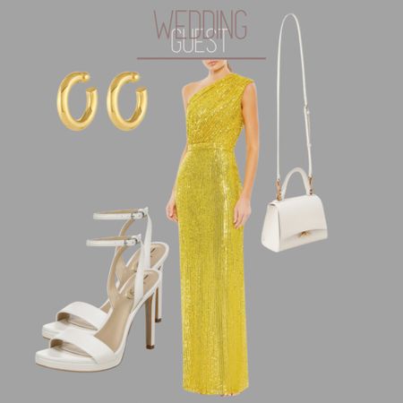 Love this dress for a wedding! 

#nsale #nordstrom #yellow #weddingdress #weddingguest #guest #party #whitesandals #sandals #white #purse #smallpurse 

#LTKwedding #LTKstyletip #LTKxNSale