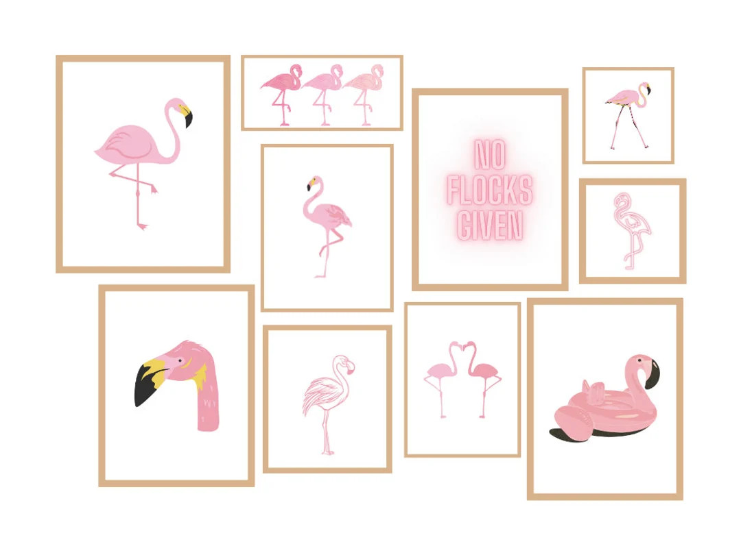 No Flocks Given | Flamingo | Pink | Feminine | Printable Wall Art | Digital Download | Etsy (US)