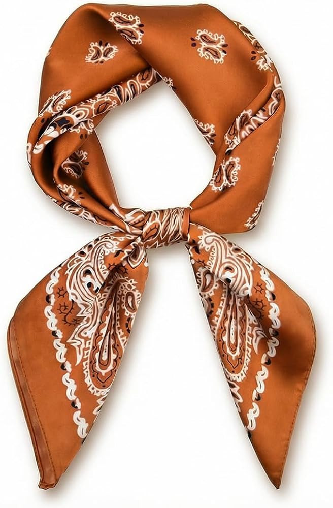 corciova Women\u2019s Square Scarf 27.5 in (70 x 70 cm), Satin-Feel Polyester, Lightweight Fashio... | Amazon (US)