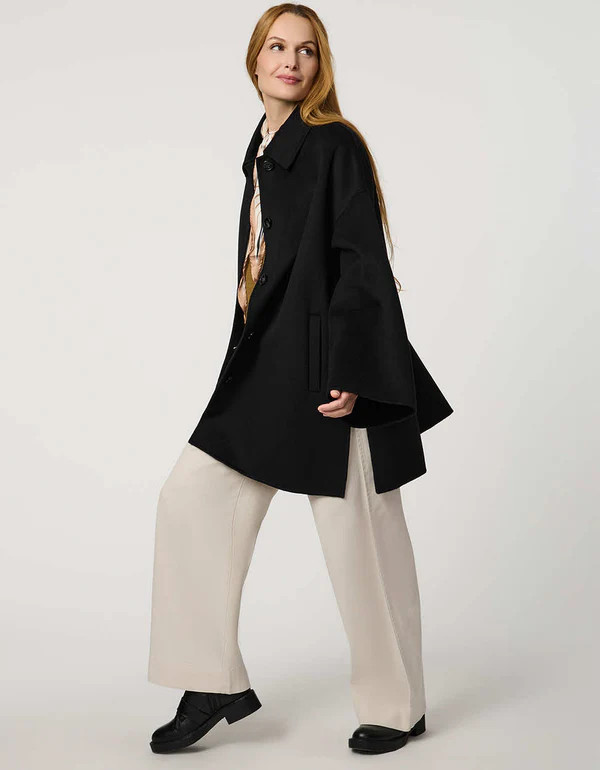 Latham Wool Poncho | Bernardo Fashions