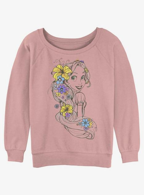 Disney Tangled Rapunzel Sketch Womens Slouchy Sweatshirt | BoxLunch | BoxLunch
