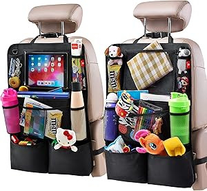 Helteko Backseat Car Organizer, Kick Mats Back Seat Protector with Touch Screen Tablet Holder, Ba... | Amazon (US)