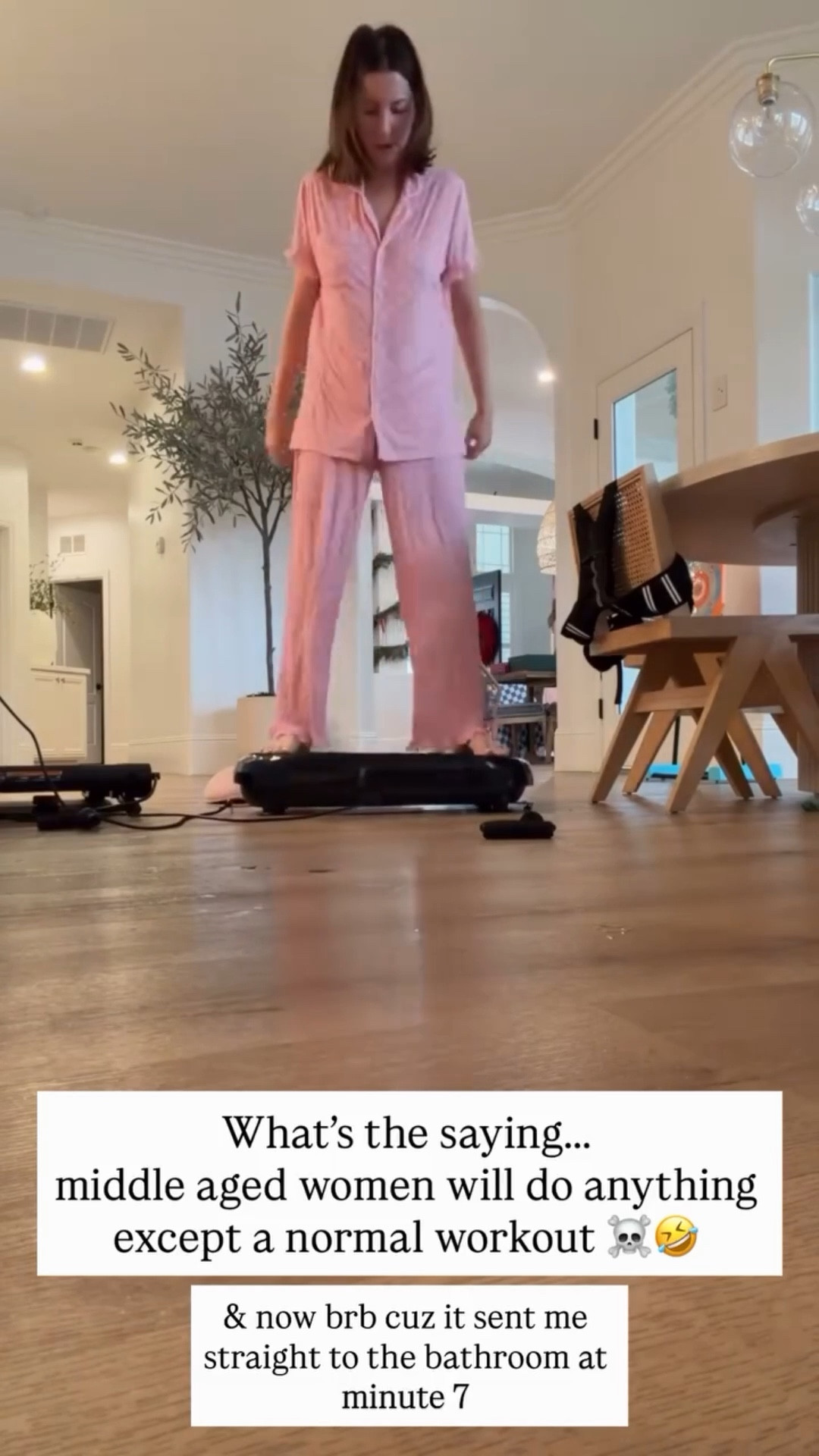 What’s the saying…..
middle aged women will do anything except a normal workout ☠️🤣 &amp; now brb cuz it sent me straight to the bathroom at minute 7