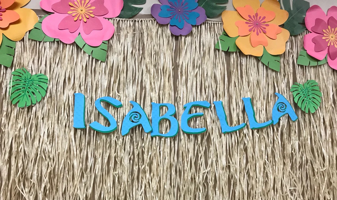 Luau Birthday Banner, Hawaiian Party Banner, Hibiscus Birthday Banner, Tropical Banner, Tiki Birt... | Etsy (US)