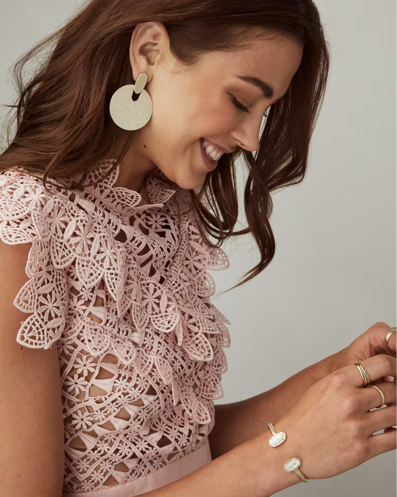 Elton Gold Cuff Bracelet in Bronze Veined Turquoise Magnesite | Kendra Scott