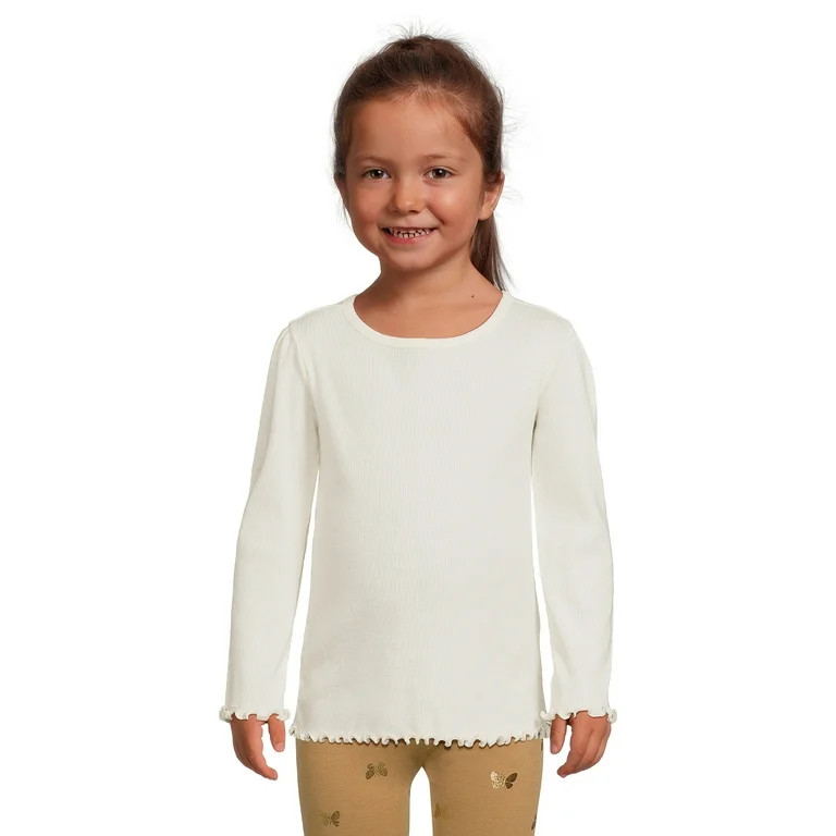 Garanimals Toddler Girl Ribbed Long Sleeve Top, Sizes 12M-5T | Walmart (US)