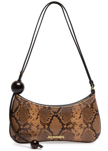 Le Bisou Perle python-effect leather shoulder bag | Harvey Nichols