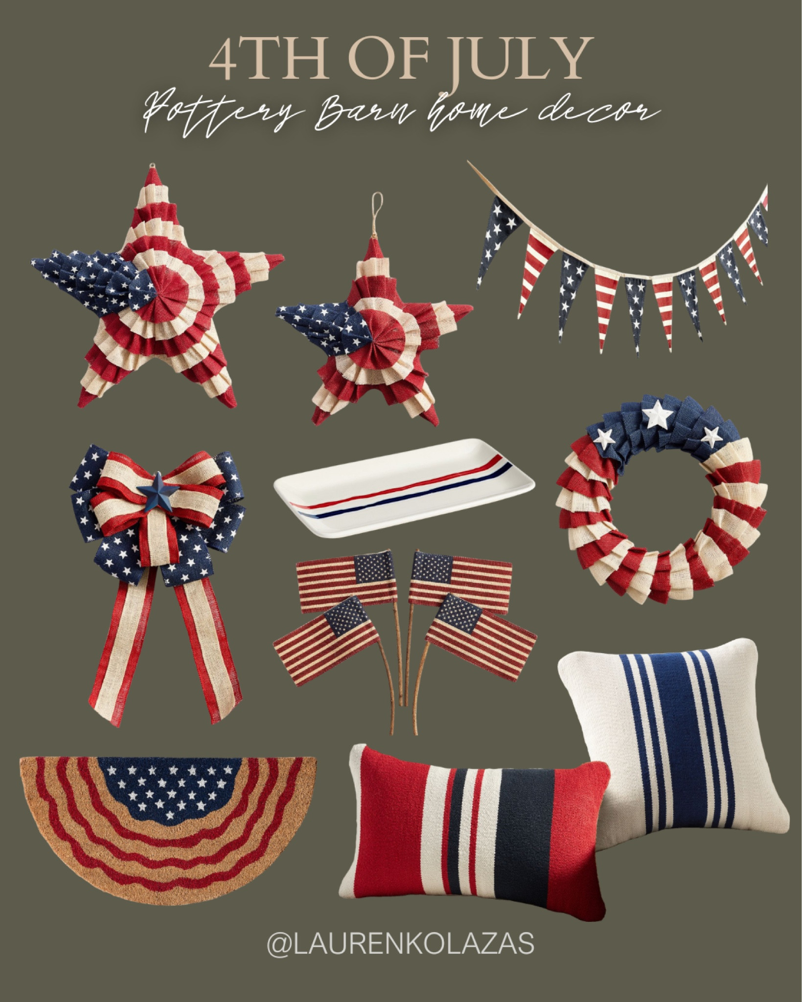 Decorate your home for 4th of July with these decor essentials from Pottery Barn! A great way to celebrate with your family and friends!
#decorinspo #partymusthaves #hostesslife #summerrefresh

#LTKStyleTip #LTKHome #LTKSeasonal