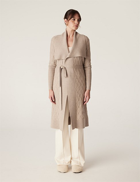 Cable Victoria Merino Cardigan | David Jones | David Jones (Australia & New Zealand)