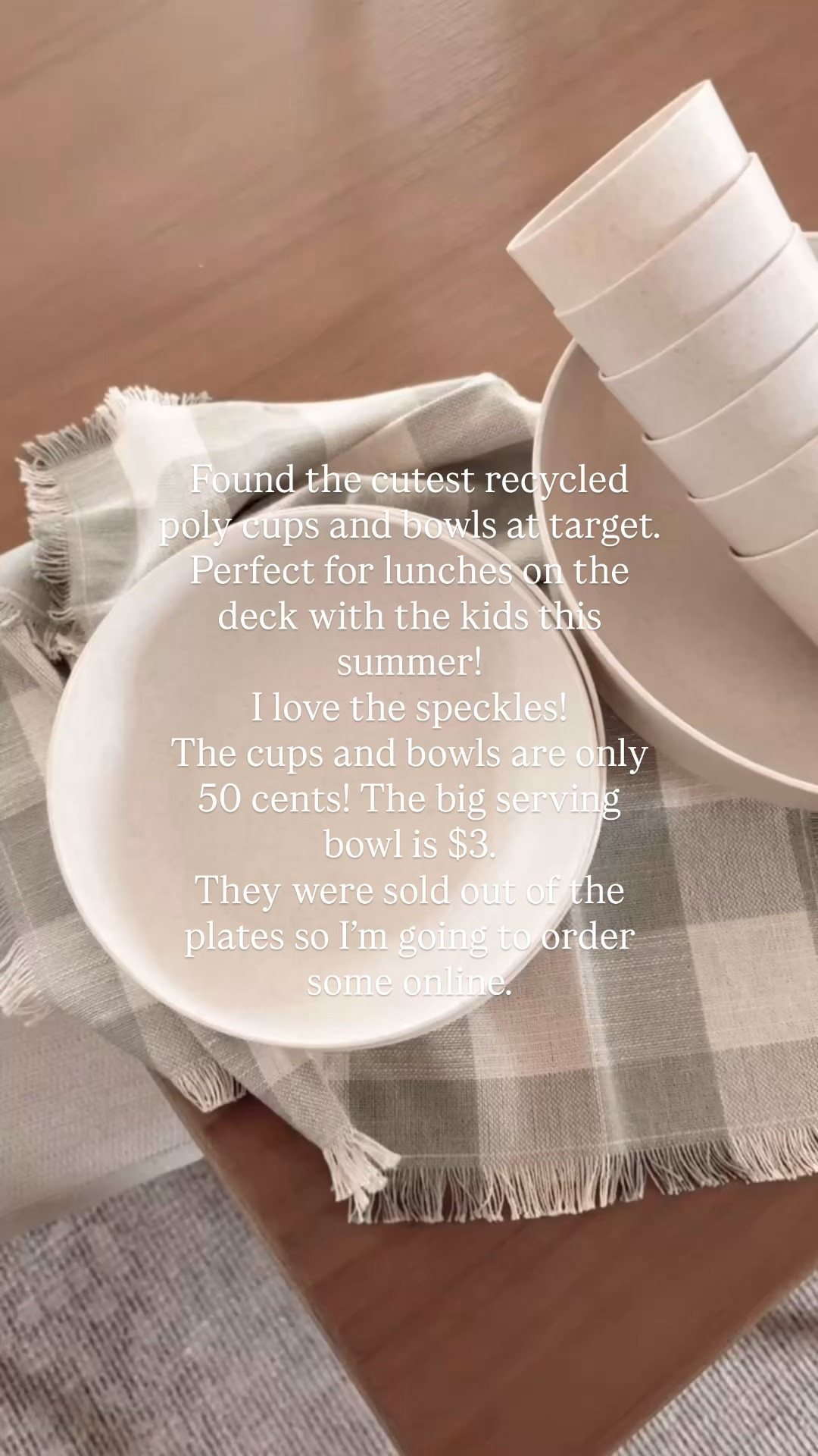 This new speckled set of bowls, plates and cups at Target is perfect for summer and eating outside on the deck.

#LTKHome #LTKmomlife