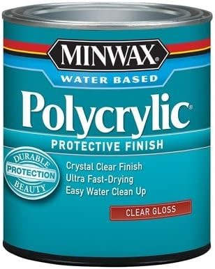 1/2 pt Minwax 25555 Clear Polycrylic Water-Based Protective Finish Gloss | Amazon (US)
