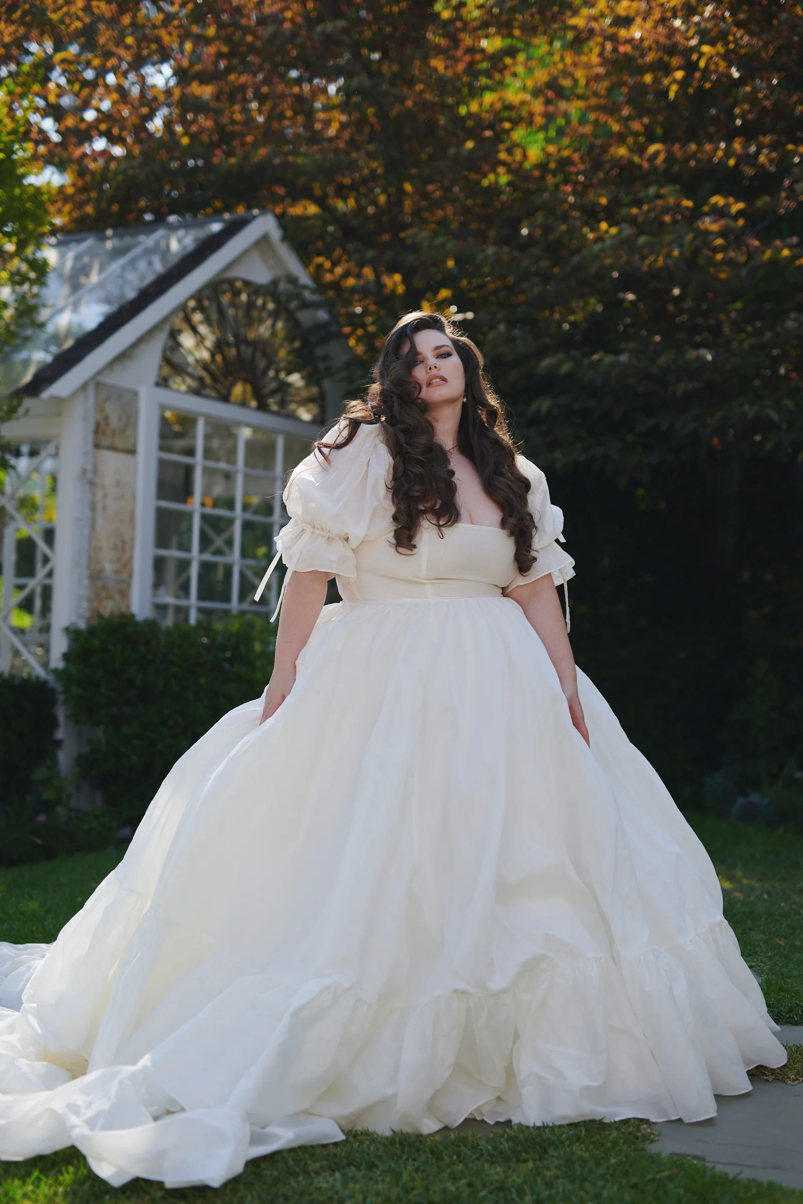 The Ivory Silk Organdy Fanfiction Bridal Gown | Selkie Collection
