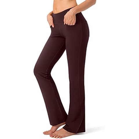 Amazon.com : Women’s Bootcut Yoga Pants - Flare Leggings for Women High Waisted Crossover Worko... | Amazon (US)