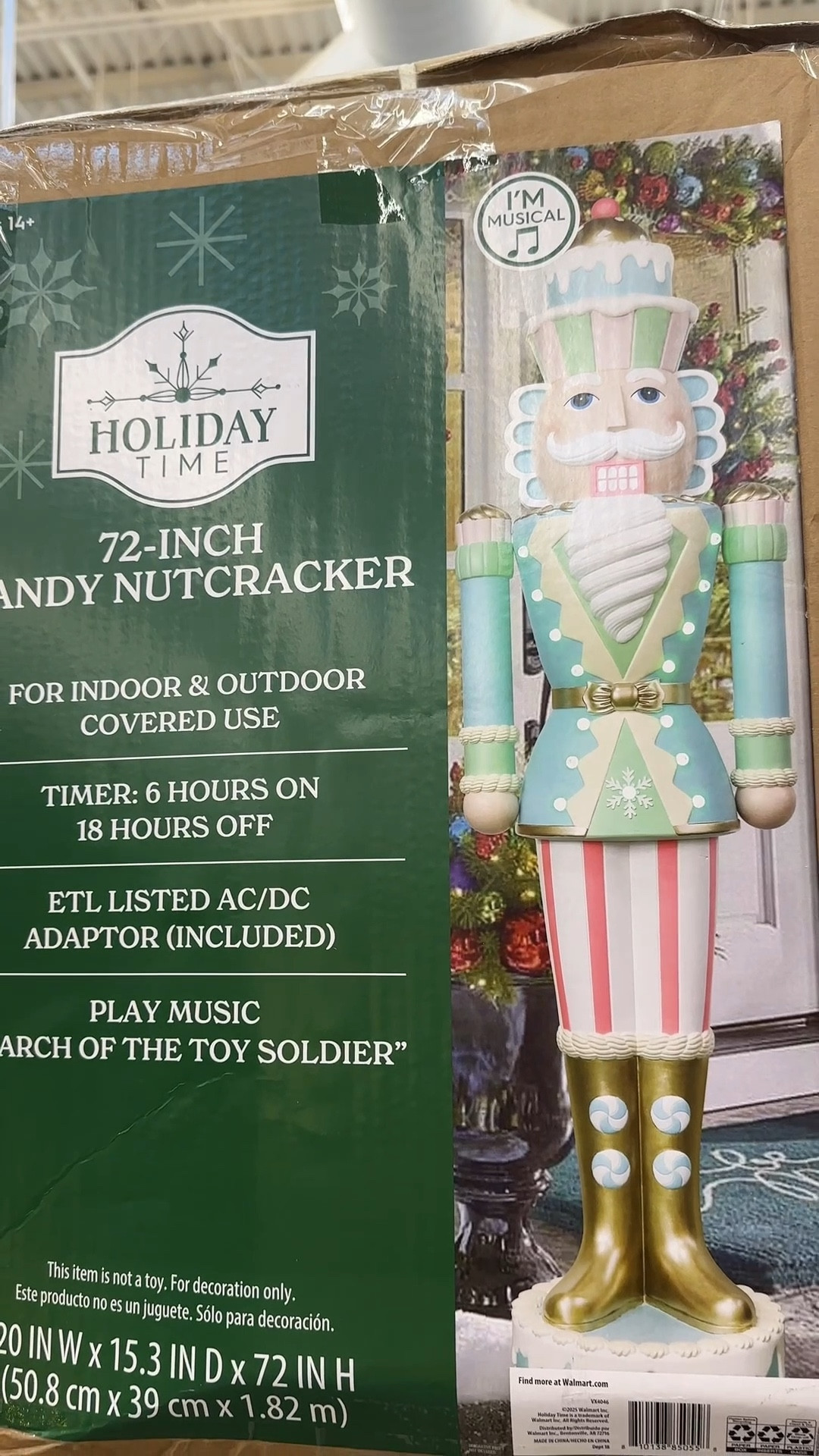 Stop scrolling and go add to cart 🚨
72" pastel Christmas candy Nutcracker
#Walmartfinds #walmartchristmas #nutcracker 

#LTKSeasonal #LTKHome