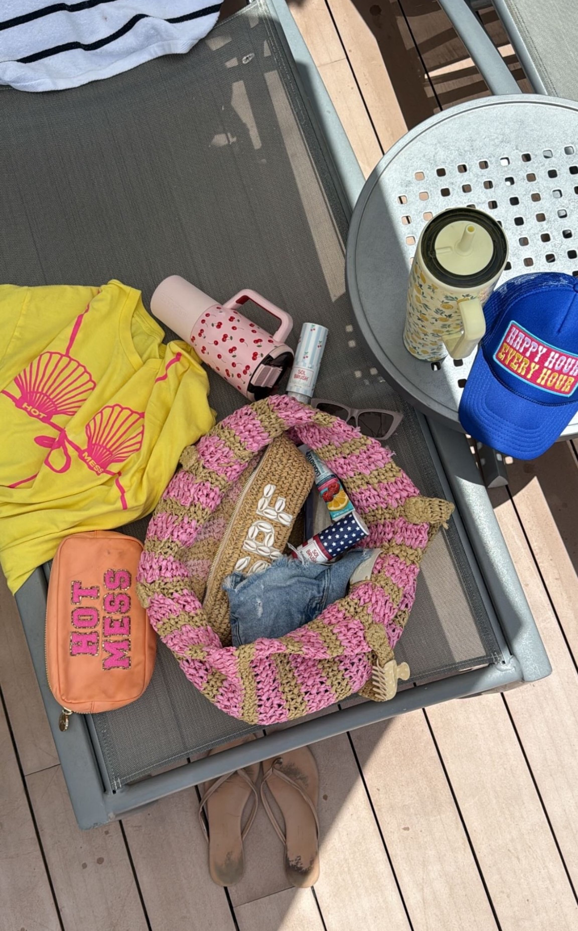 My shirt is our last launch from staykation. And the sunscreen is my collab with sol brush!!