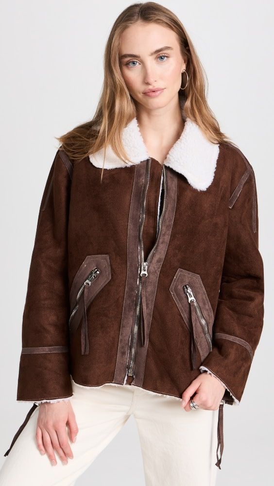 Moon River Shearling Mustang Jacket | Shopbop | Shopbop